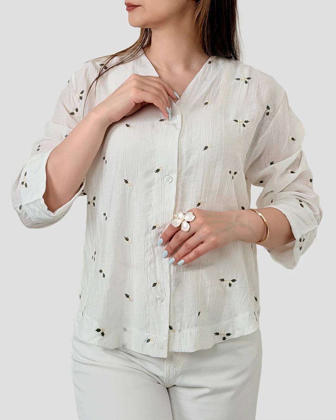 شومیز ان از گلدوزی